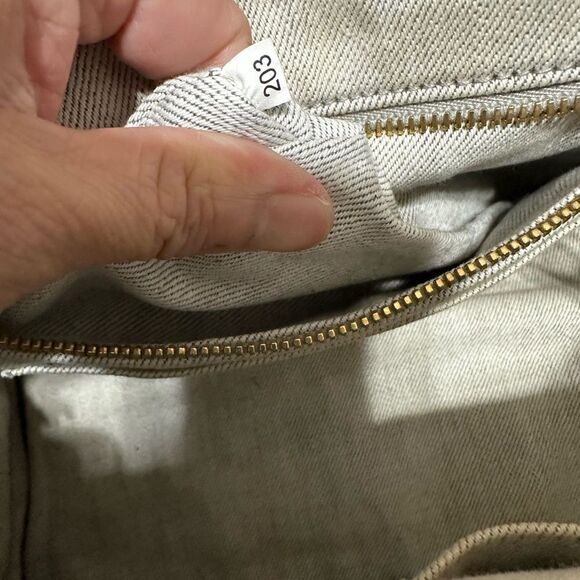 PRADA ❤️🌟WHITE DENIM CANAPA BAG WITH LONG STRAP⭐️ - Picture 14 of 15